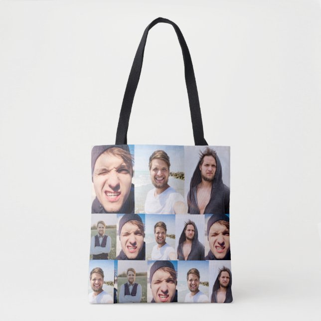 Tote Bag Collage photo Mettez votre visage sur un (Devant)