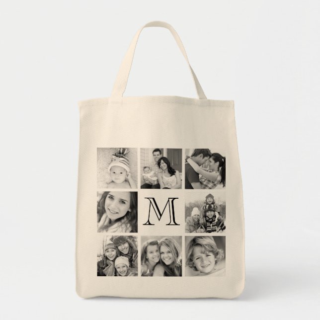 Tote Bag Collage photo monographique personnalisé (Devant)