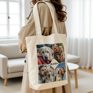 Tote Bag collage photo personnalisé de chien animal de comp