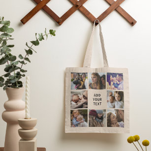 Tote Bag Collage photo personnalisé Famille d'amis