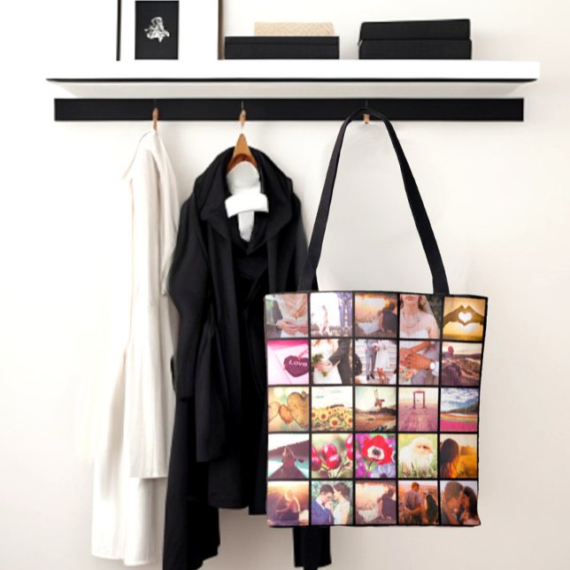 Tote Bag collage photo recto-verso (Double sided all over print photo collage tote bag)