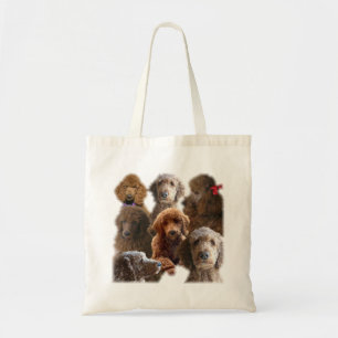 Tote Bag Collage rouge de caniche standard