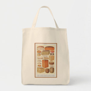 Tote Bag Collage vintage de fromages domestiques, 1923 Épic