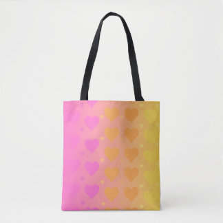 Tote Bag collants à cœur dégradé