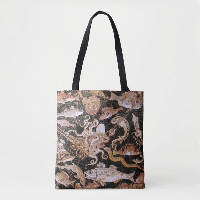 TOTE BAG COLLECTE POMPEII / OCÉAN - SCÈNE DE VIE MARINE (Devant)