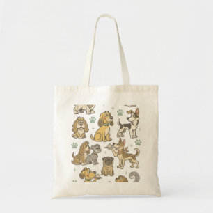 Tote Bag Collection de cliparts de chiens de dessin animé v