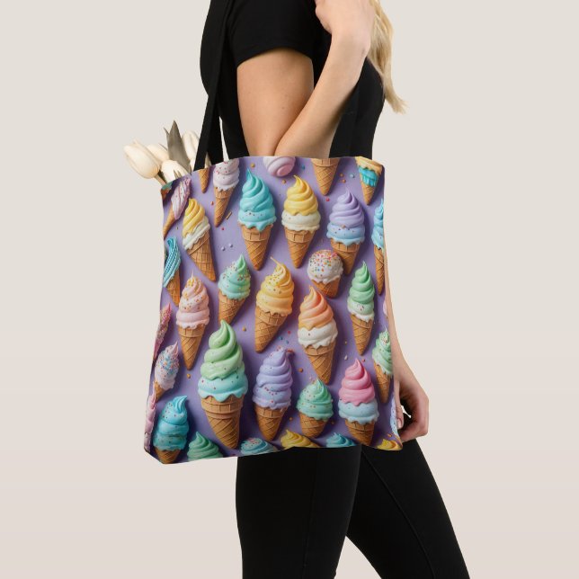 Tote Bag Collection de cônes de glace (De près)