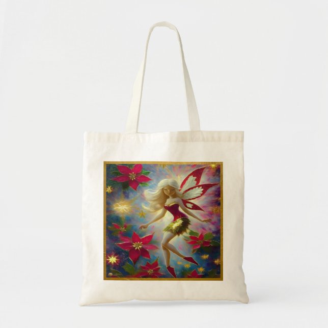 Tote Bag Collection de fées de Noël - Cheveux blonds en pla (Devant)
