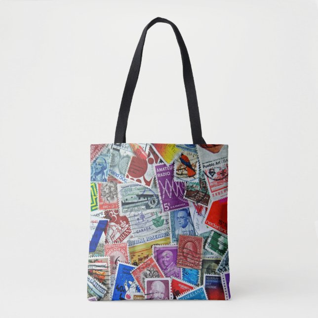 Tote Bag collection de timbres-poste (Devant)