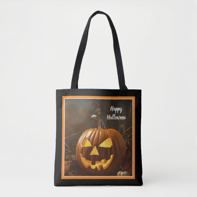 Tote Bag Collection Halloween grand Citrouille (Devant)