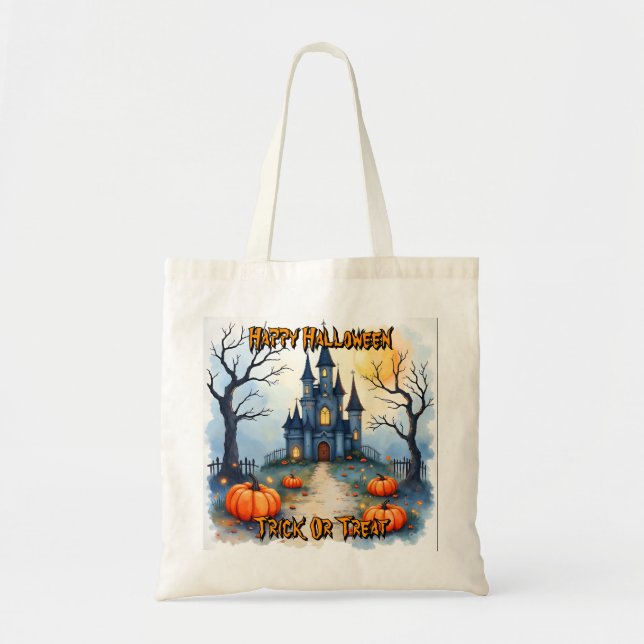 Tote Bag Collection Halloween Tendance Mignonne Épouvantabl (Devant)