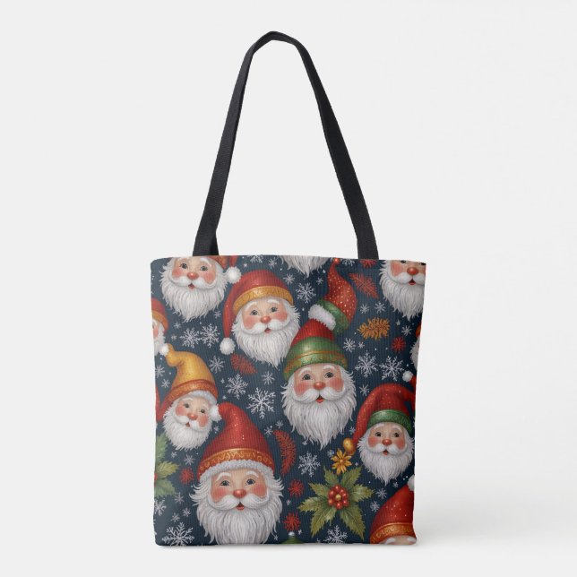 Tote Bag Collection Noël vintage du Père Noël (Dos)