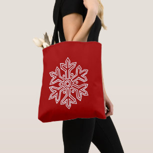 Tote Bag Collection Simply Christmas Rouge et Flocon de Nei