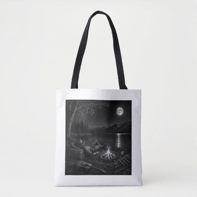Tote Bag Collection Wanderer WO09 – Campement au clair de l (Devant)
