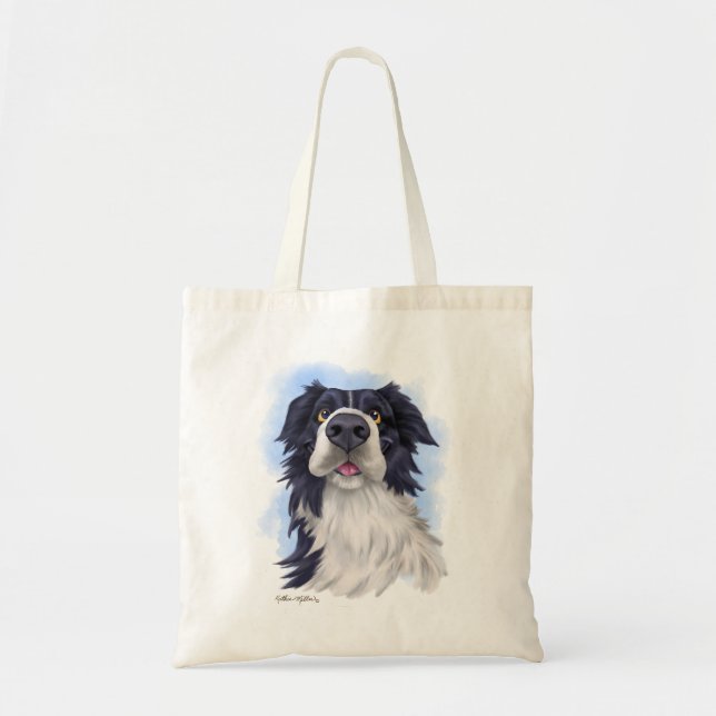 Tote Bag Collie de bande dessinée amusant  (Devant)