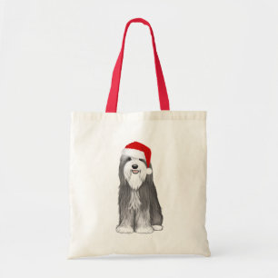 Tote Bag Collie Vacances Jolie Chien Noël