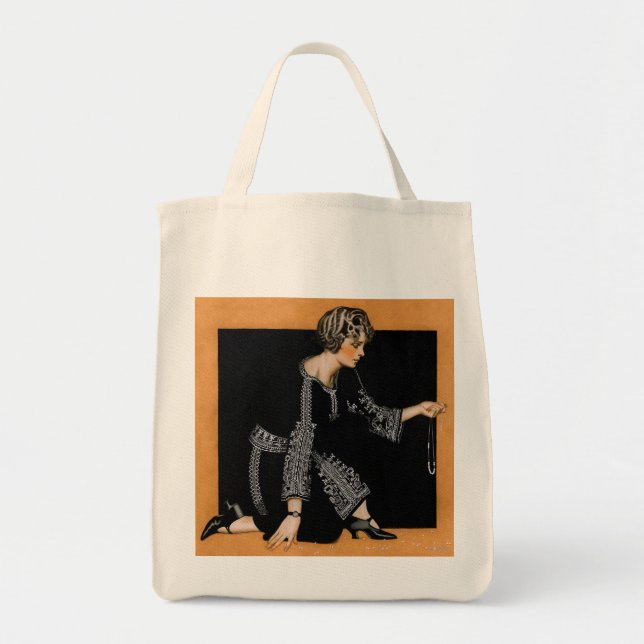Tote Bag Collier cassé de perle (Devant)