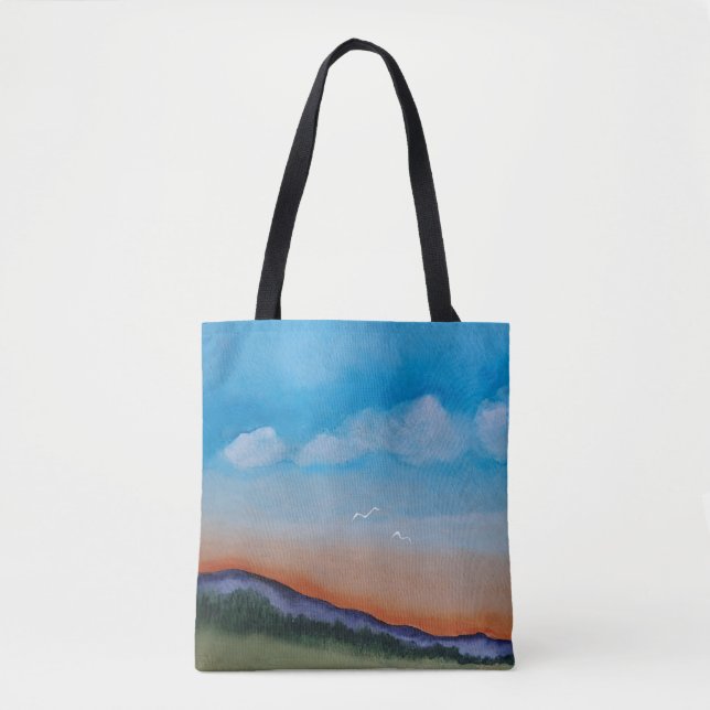 Tote Bag Collines du coucher du soleil (Devant)