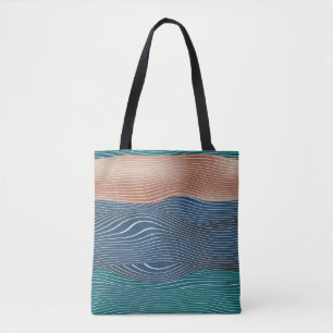 Tote Bag Collines naturelles : motif sans soudure.