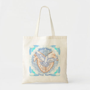 Tote Bag Colombe aux mains chrétiennes