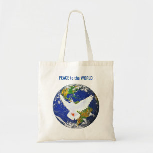 Tote Bag Colombe de la paix avec texte modifiable
