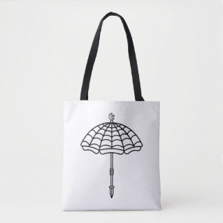 Tote Bag Color Your Own Spooky Spiderweb Beach Umbrella