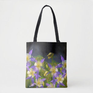 Tote Bag Colorado Blue Columbine Peinture - Art original