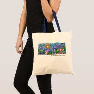 Tote Bag Colorado coloré Camping Mosaïque Artwork avec ours
