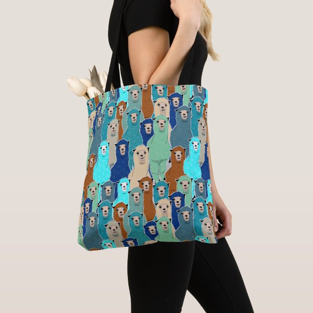 Tote Bag Colorant floral Alpaca Fourre-tout (De près)