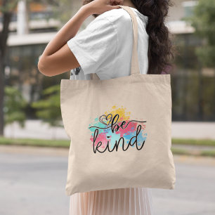Tote Bag Coloré Be Kind Paint Splash