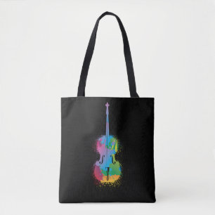 Tote Bag Coloré Cello Retro Music Lover Cellist
