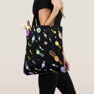 Tote Bag Coloré Cosmic Celestial Splendor Motif