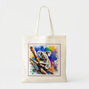 Tote Bag Coloré Koala Bear Aquarelle Splash,
