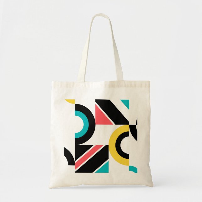 Tote Bag Coloré, urbain, tendance, art géométrique moderne (Devant)