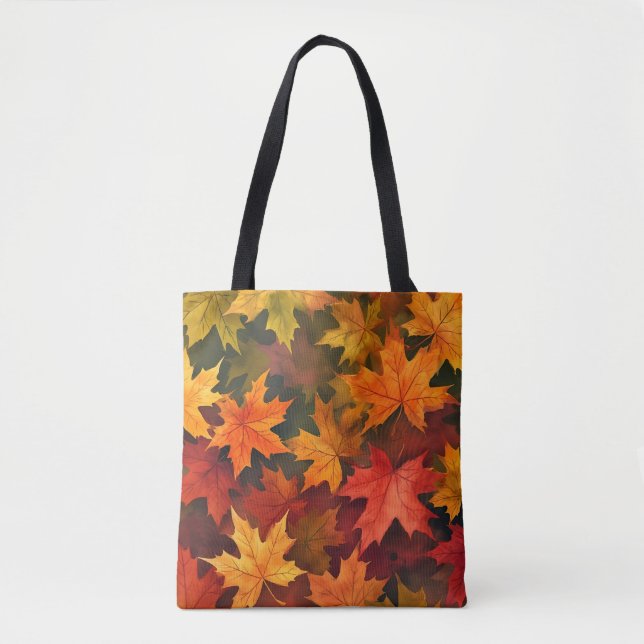 Tote Bag Colorée Maple Feuilles Carrall (Devant)