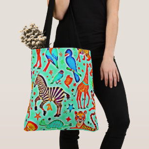 Tote Bag Colorée Wild Wonder Animal Kingdom