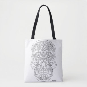 Tote Bag Colorez-moi jour de l'art mort de zen de crâne de