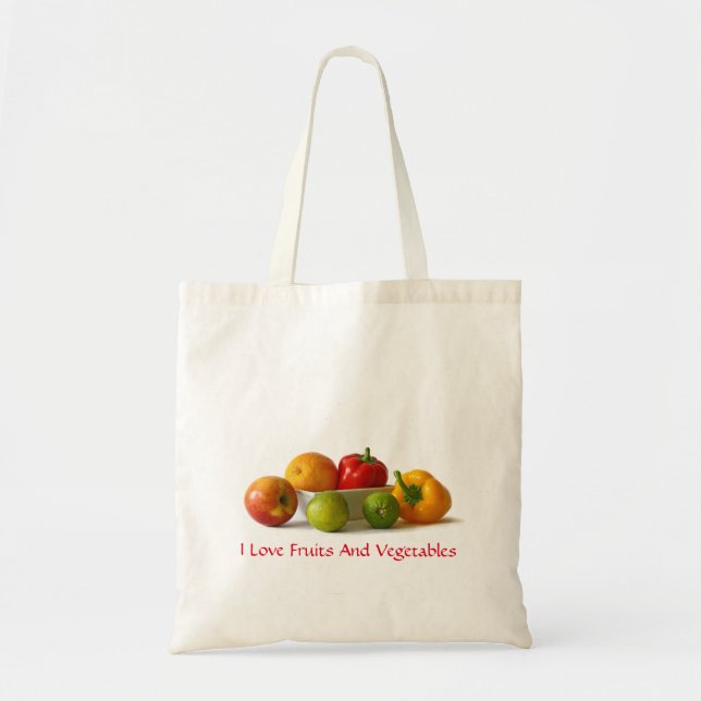 Tote Bag Colorful Fruits et vegetables (Devant)