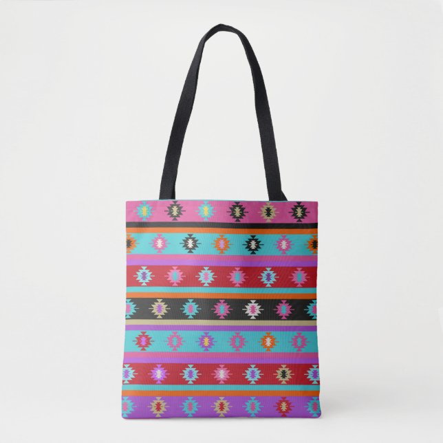 Tote Bag Colorful Kilim Rug Style ornament (Devant)