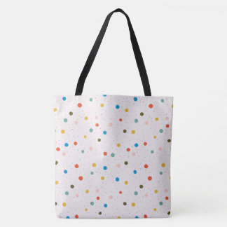Tote Bag Colorful Painted Dots
