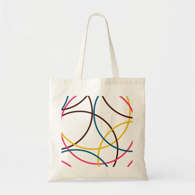 Tote Bag Colorful, simple modern cool, urban trendy circles (Devant)