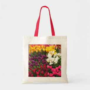 Tote Bag Colorful Tulip Garden Bed, Oregon
