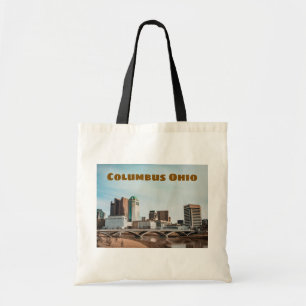 Tote Bag Columbus Ohio Downtown City Scène avec nom