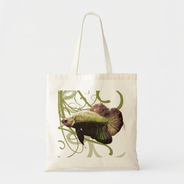 Tote Bag Combattant siamois Betta doré (Devant)