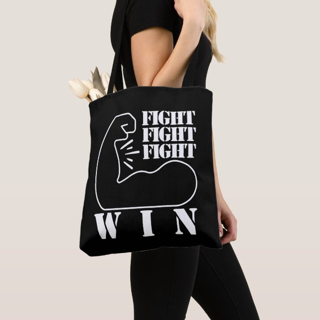 Tote Bag Combattre, combattre, combattre, gagner (De près)