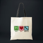 Tote Bag Comédien Peace Love Stand Up Comedy Club<br><div class="desc">Peace Love Devient Comédie. Un joli cadeau comédien de standup pour une bande dessinée qui aime jouer des sets amusants lors d'une soirée en public dans des clubs de comédie.</div>