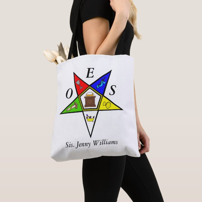 Tote Bag Commande de maçonnerie OES Eastern Star Sister (De près)