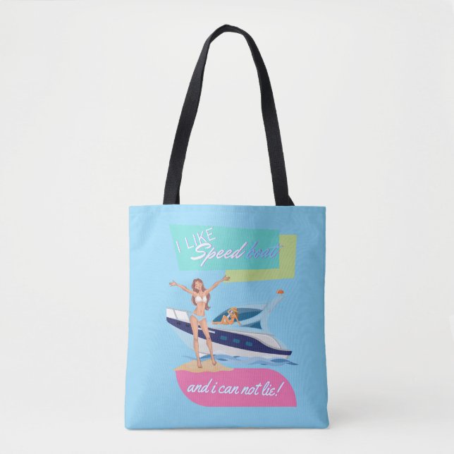Tote Bag comme un bateau à grande vitesse  (Devant)