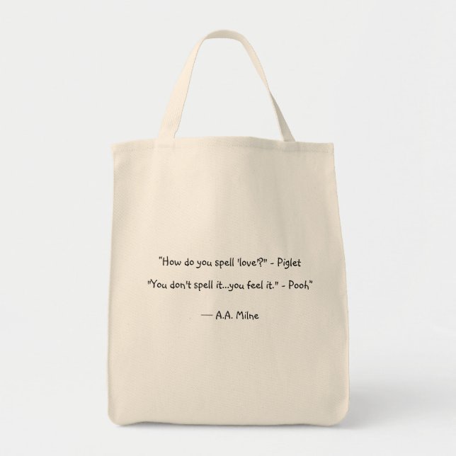 Tote Bag Comment épeler l'amour (Devant)