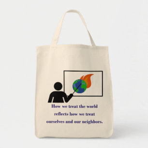 Tote Bag Comment nous traitons le monde - Citation sur le c